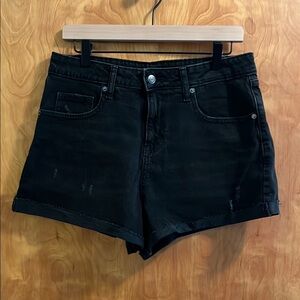 Wild Fable Black Jean Shorts Distressed Style
